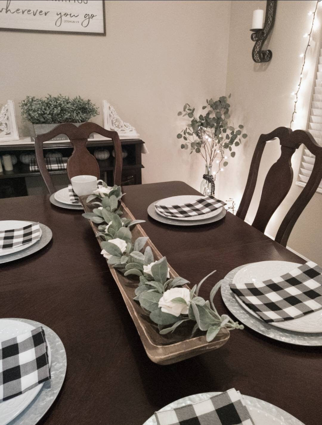 Lambs Ear Garland with Roses, Table Runner, Wreath, Wedding Greenery, Fall Decor, Greenery, Home Decor, Farmhouse, Faux