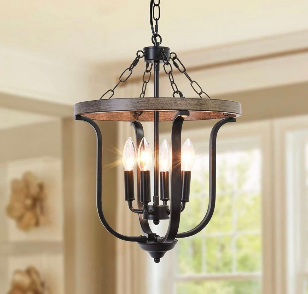Farmhouse, Industrial, Chandelier, Rustic, Hanging Pendant Light, Light Fixture Dining Room, Kitchen Island, Entryway, Foyer, Living room