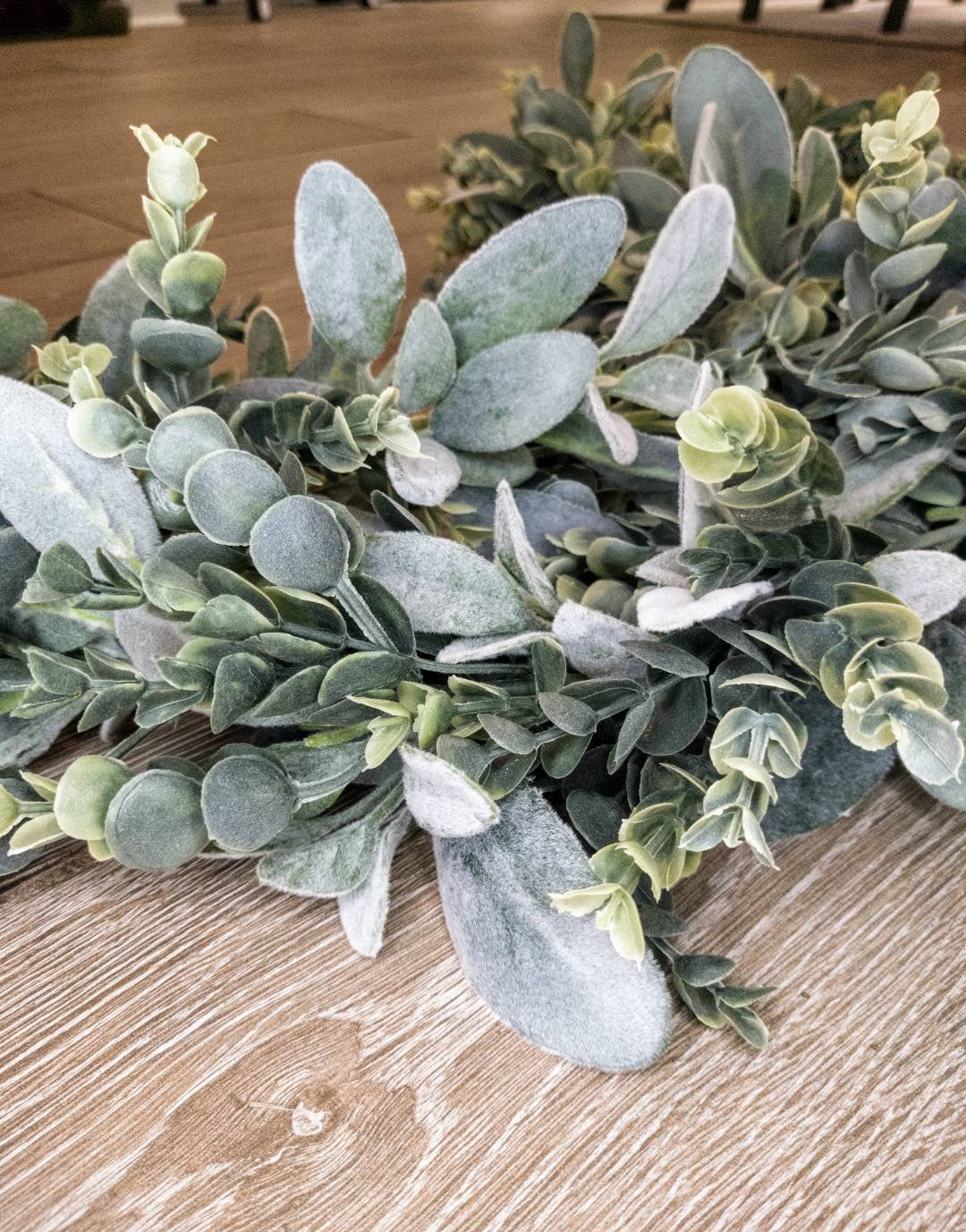 Faux Eucalyptus & Lambs Ear Garland, Table Runner, Wreath, Wedding Greenery, Fall Decor, Greenery, Home Decor, Farmhouse, Faux