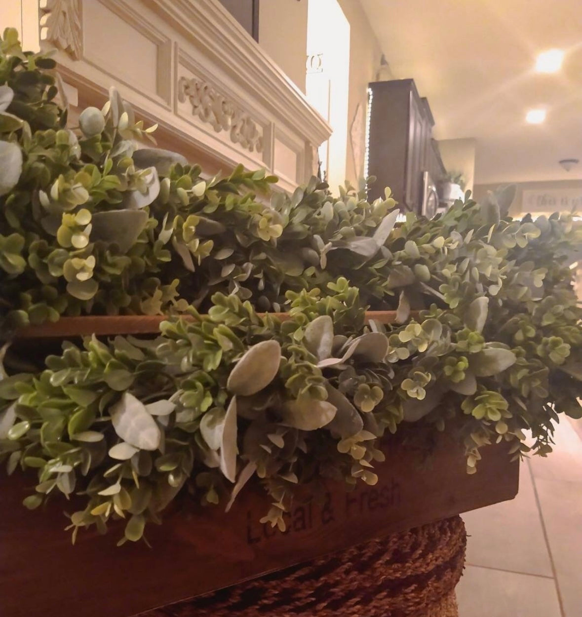 Lush Eucalyptus & Lamb's Ear Garland - Year-Round Elegance