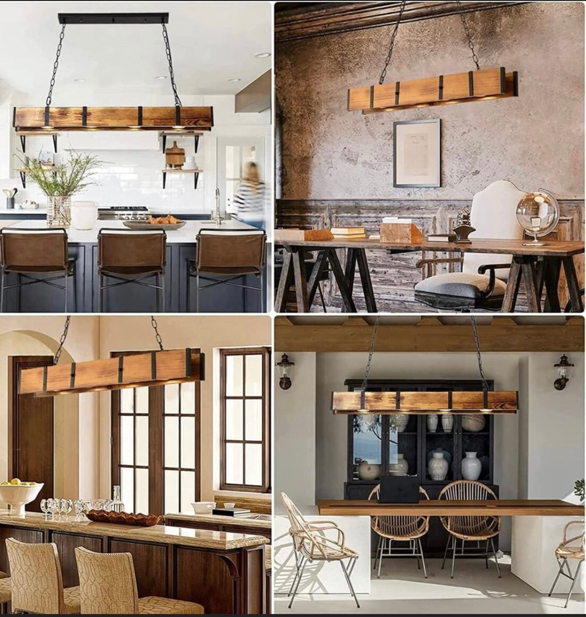 Farmhouse Island Light, Rustic, Retro, Industrial, Chandelier, Modern, Vintage, Light Fixture, Man Cave, Restaurant, Salon, Bar