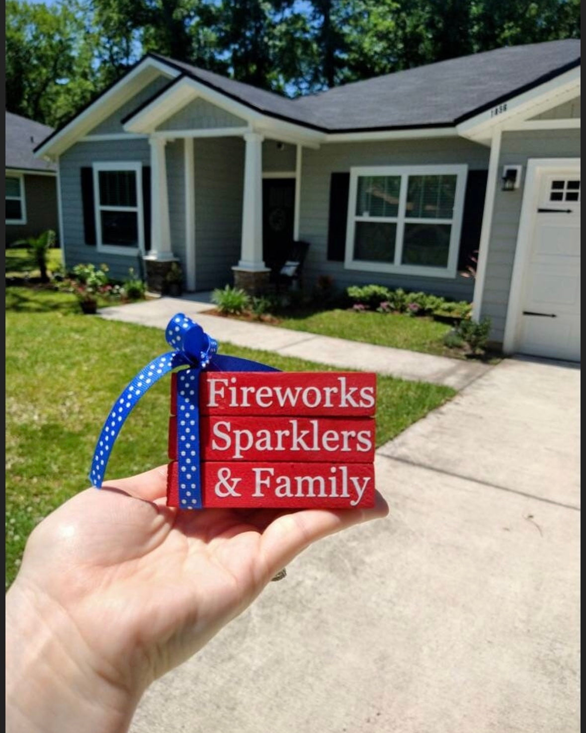 🛑Fireworks, Sparklers, & Family, Mini Book Stacks, Tiered Tray, Boho, Books, Mini Decor, Faux Books, Tiered Tray Decor, Summer Decor, Mini