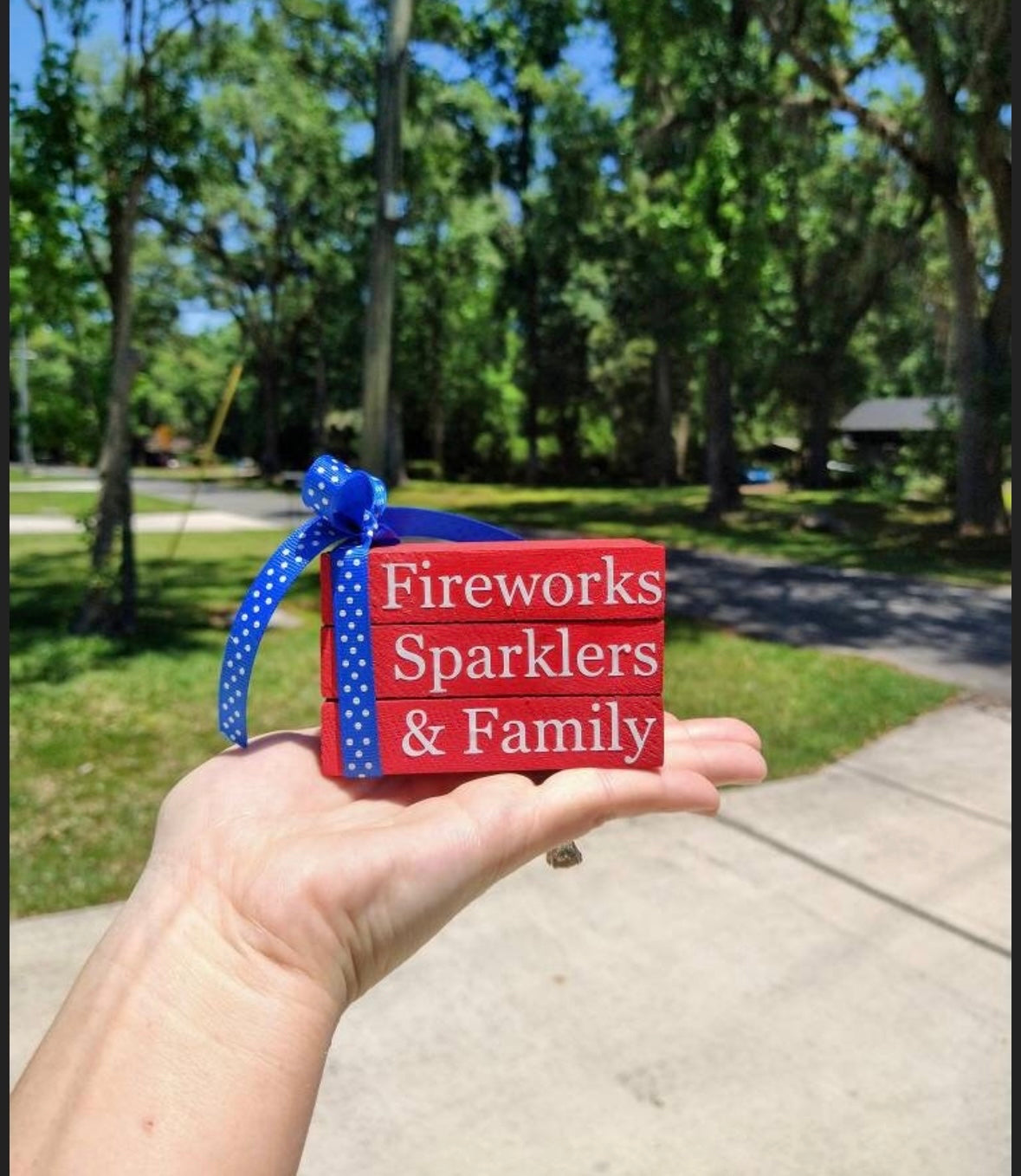 🛑Fireworks, Sparklers, & Family, Mini Book Stacks, Tiered Tray, Boho, Books, Mini Decor, Faux Books, Tiered Tray Decor, Summer Decor, Mini