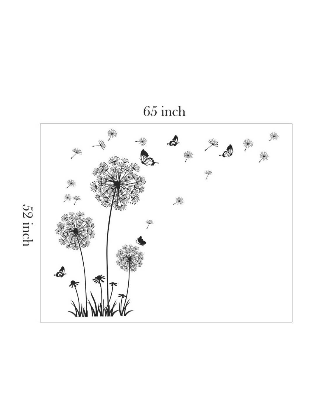 Enchanting Dandelion and Butterfly Wall Decal