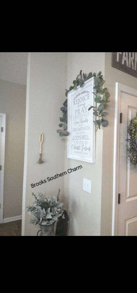 Silver Dollar Eucalyptus, Garland, Wedding, Faux Garland, Swag, Vines, Greenery, Farmhouse, Backdrop, Home Decor, Baby Shower